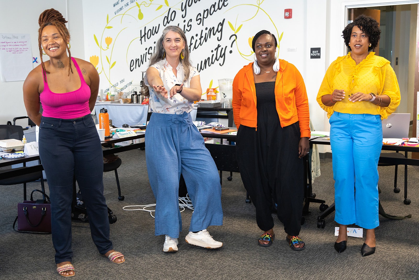 Claudia Romeu (2nd from left) with co-workers
