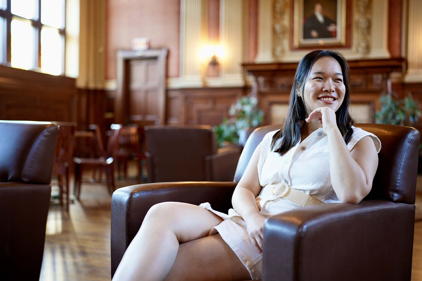 Tiffany Zhu in Holmes Lounge