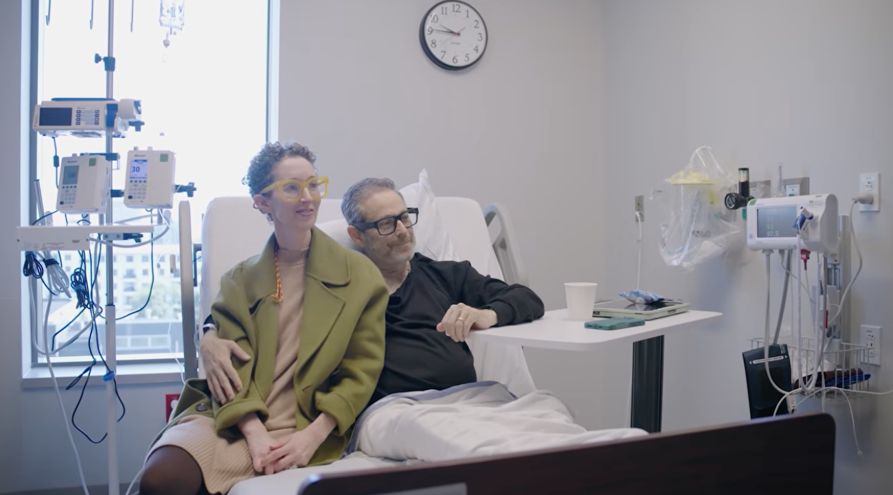 Dr. Avidan hugging his wife