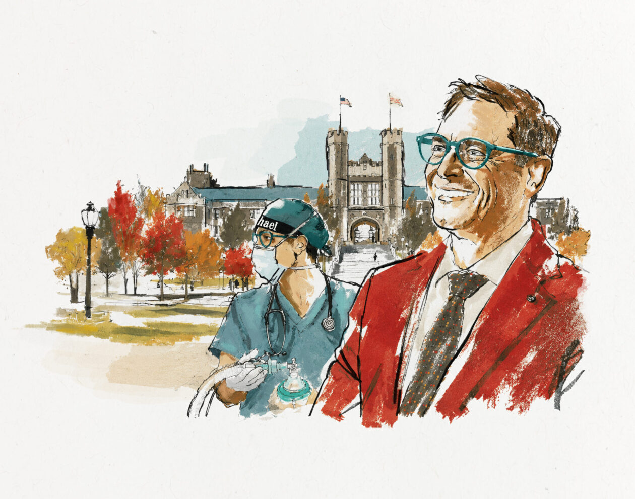 illustration of Dr. Michael Avidan